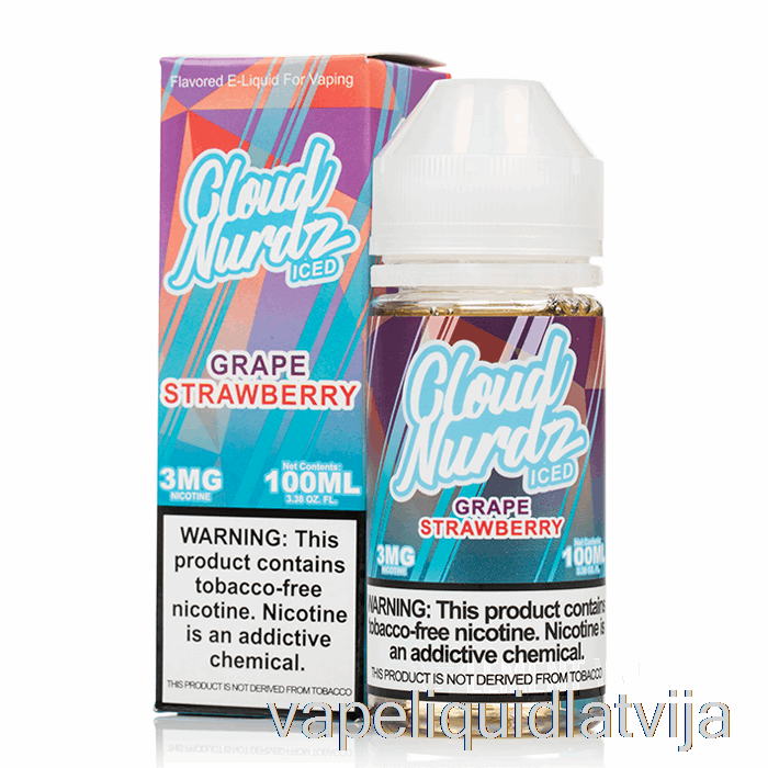 Ledus Vīnogu Zemeņu - Mākonis Nurdz - 100ml 6mg Vape šķidrums